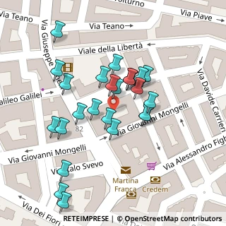 Mappa Via Vittorio Emanuele Orlando, 74015 Martina Franca TA, Italia (0.032)