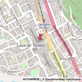Mappa Corso Umberto I, 309, 84013 Cava de' Tirreni, Salerno (Campania)