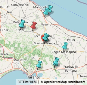 Mappa Via Augusto Righi, 74015 Martina Franca TA, Italia (14.6825)