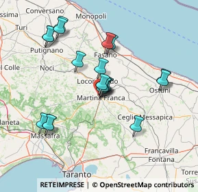 Mappa Via Augusto Righi, 74015 Martina Franca TA, Italia (14.42211)