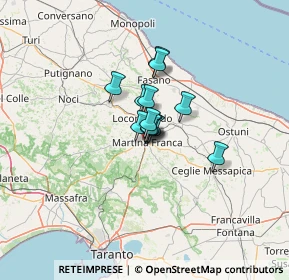 Mappa Via Augusto Righi, 74015 Martina Franca TA, Italia (6.47923)