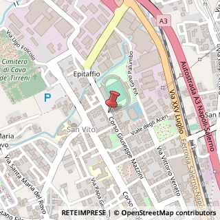 Mappa Corso Giuseppe Mazzini, 207, 84013 Cava de' Tirreni, Salerno (Campania)