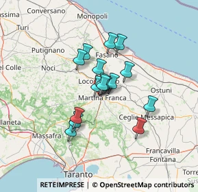 Mappa Via Chiancaro, 74015 Martina Franca TA, Italia (9.9325)