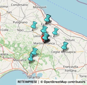Mappa Via Giovanni Battista Pergolesi, 74015 Martina Franca TA, Italia (9.40947)