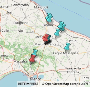 Mappa Via Giovanbattista Pergolesi, 74015 Martina Franca TA, Italia (8.81563)
