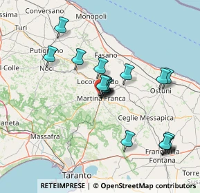 Mappa Via Giovanbattista Pergolesi, 74015 Martina Franca TA, Italia (13.95944)