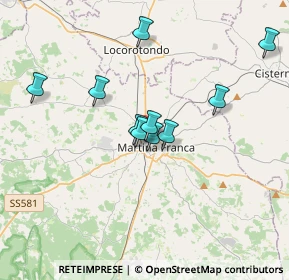 Mappa Via Elio Vittorini, 74015 Martina Franca TA, Italia (3.61364)