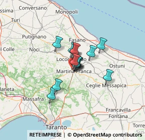 Mappa Via Elio Vittorini, 74015 Martina Franca TA, Italia (7.52429)