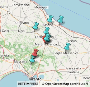 Mappa Via Elio Vittorini, 74015 Martina Franca TA, Italia (10.38545)