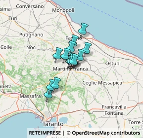 Mappa Via Serra Nuda, 74015 Martina Franca TA, Italia (7.27267)