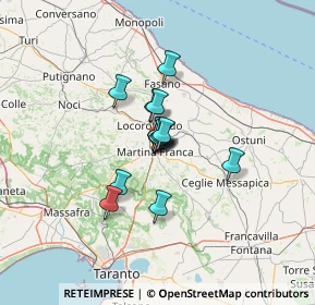 Mappa Via Serra Nuda, 74015 Martina Franca TA, Italia (7.70714)