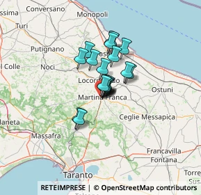 Mappa Via delle Murge, 74015 Martina Franca TA, Italia (7.9605)