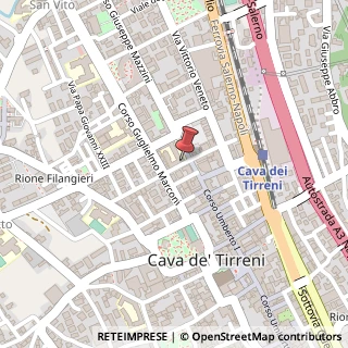 Mappa Corso Giuseppe Mazzini (angolo via della Corte Matteo), 84013 Cava de' Tirreni SA, Italia, 84013 Cava de' Tirreni, Salerno (Campania)