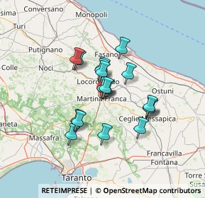 Mappa Via Lelio Fanelli, 74015 Martina Franca TA, Italia (10.85833)