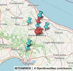 Mappa Via Leopoldo Cicero, 74015 Martina Franca TA, Italia (9.85571)