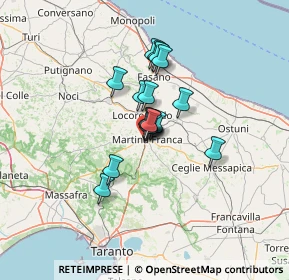 Mappa Via Leopoldo Cicero, 74015 Martina Franca TA, Italia (8.73471)