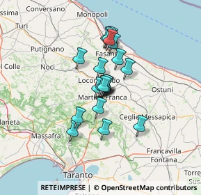 Mappa Via Leopoldo Cicero, 74015 Martina Franca TA, Italia (9.6425)