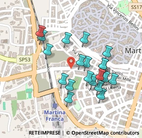 Mappa Via Leopoldo Cicero, 74015 Martina Franca TA, Italia (0.2225)
