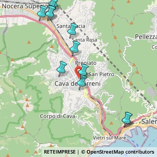 Mappa Viale Giuseppe Garibaldi, 84013 Cava de' Tirreni SA, Italia (2.82167)