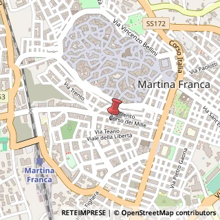 Mappa Corso dei Mille, 74, 74015 Martina Franca, Taranto (Puglia)