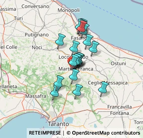 Mappa Strada Santantuono, 74015 Martina Franca TA, Italia (9.9685)