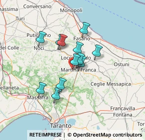 Mappa Via Mottola ZI km 2.200 Zona D, 74015 Martina Franca TA, Italia (10.8)