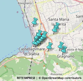 Mappa Via Gabriele d'Annunzio, 80053 Castellammare di Stabia NA, Italia (1.07071)
