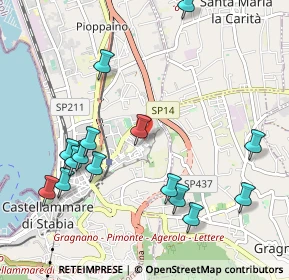 Mappa Via Catullo, 80053 Castellammare di Stabia NA, Italia (1.25067)