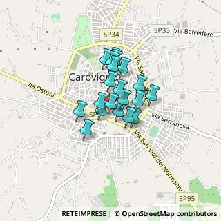 Mappa Via Carbina, 72012 Carovigno BR, Italia (0.279)