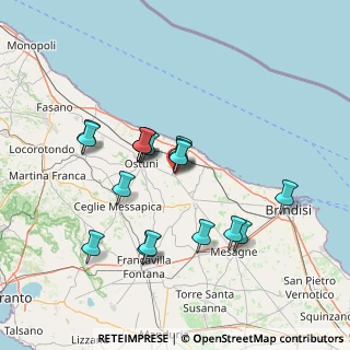 Mappa Via Alcide De Gasperi, 72012 Carovigno BR, Italia (13.89176)