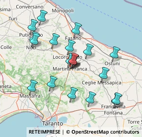 Mappa Via Alfonso Motolese, 74015 Martina Franca TA, Italia (15.107)