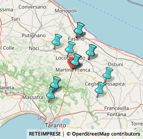 Mappa 74015 Martina Franca TA, Italia (10.98667)
