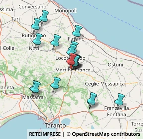 Mappa 74015 Martina Franca TA, Italia (13.11667)