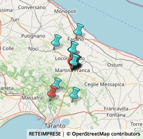 Mappa Via Alessandro Manzoni, 74015 Martina Franca TA, Italia (6.85615)