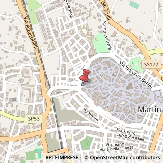 Mappa Via Gaetano Donizetti, 92, 74015 Martina Franca, Taranto (Puglia)