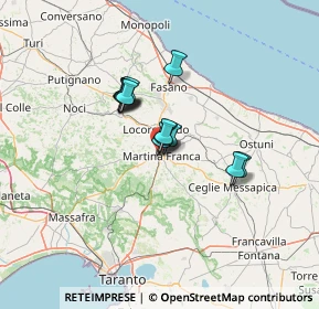 Mappa Via Arco Valente, 74015 Martina Franca TA, Italia (9.36538)