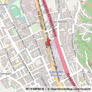 Mappa Via XXV Luglio, 46, 84013 Cava de' Tirreni, Salerno (Campania)