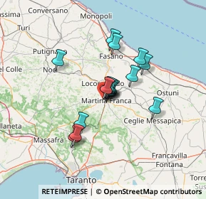 Mappa Via Sebastiano Carucci, 74015 Martina Franca TA, Italia (9.51471)