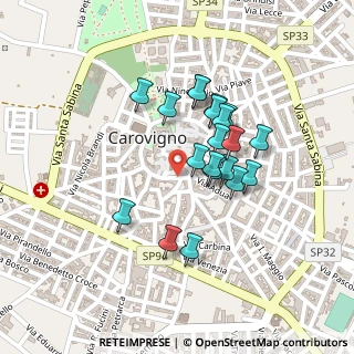 Mappa Via Cattedrale, 72012 Carovigno BR, Italia (0.1925)