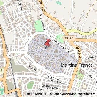 Mappa Via Giuseppe Garibaldi, 17, 74015 Martina Franca, Taranto (Puglia)