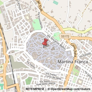 Mappa Vico II Garibaldi, 8, 74015 Martina Franca, Taranto (Puglia)