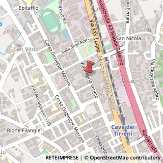 Mappa Via Vittorio Veneto, 182, 84013 Cava de' Tirreni, Salerno (Campania)