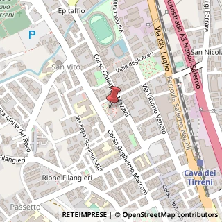 Mappa Viale Marconi, 55, 84013 Cava de' Tirreni, Salerno (Campania)