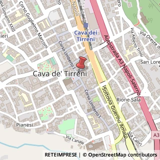Mappa Corso Umberto I, 283, 84013 Cava de' Tirreni, Salerno (Campania)