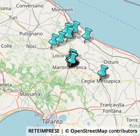 Mappa Via dello Stadio, 74015 Martina Franca TA, Italia (6.92789)