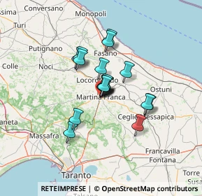 Mappa Via Pietro Gaona, 74015 Martina Franca TA, Italia (9.22944)