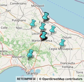 Mappa Via Pietro Gaona, 74015 Martina Franca TA, Italia (8.35111)