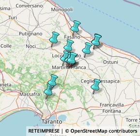 Mappa Via Pietro del Tocco, 74015 Martina Franca TA, Italia (9.19429)