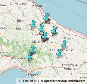 Mappa Via Pietro del Tocco, 74015 Martina Franca TA, Italia (10.93467)
