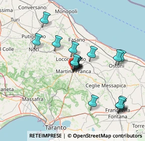 Mappa Via Arco Raguso, 74015 Martina Franca TA, Italia (13.96889)